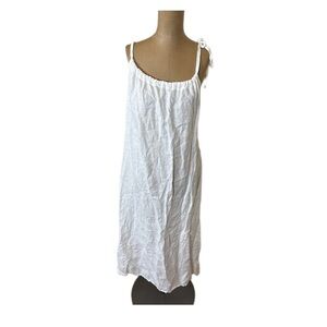 Bella Umbra White Linen Dress Size Large Made in Italy